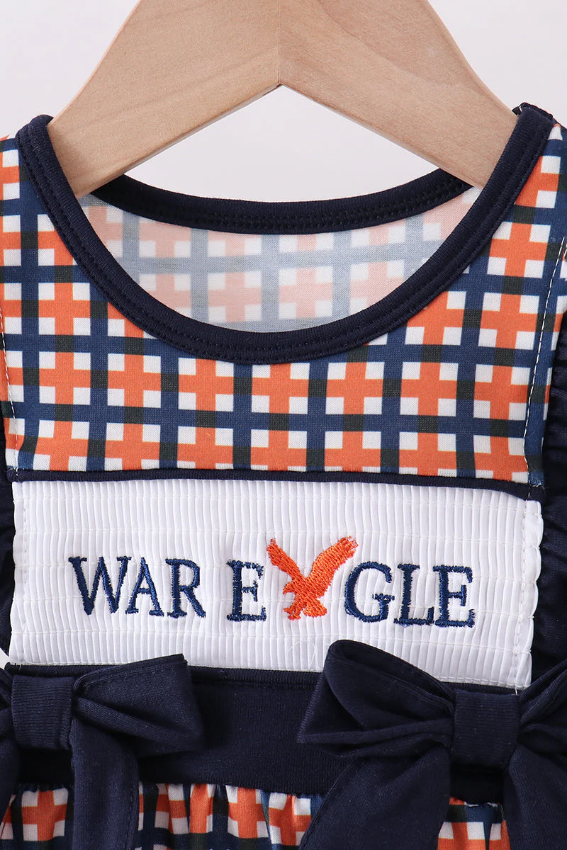 Auburn war eagle smocked ruffle bubble - Image 2