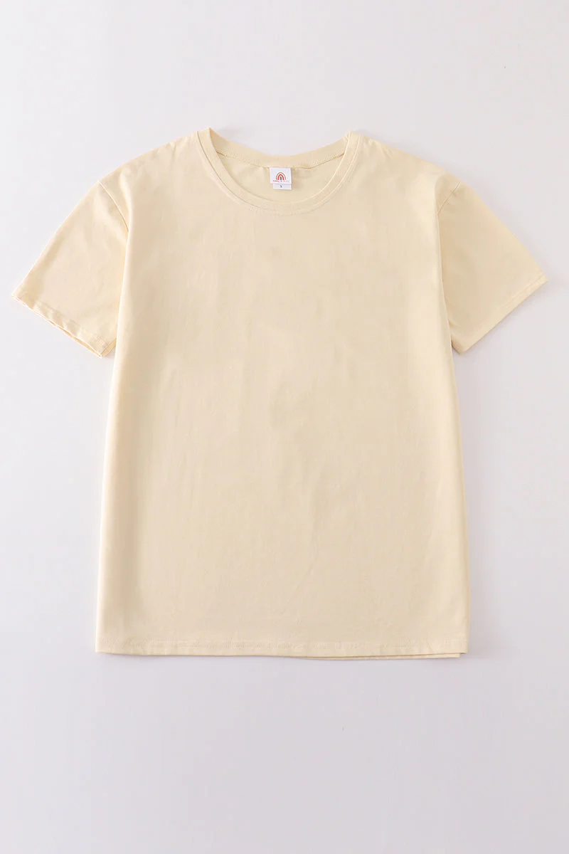 Beige blank basic t-shirt Adult Kids and baby bubble - Image 12
