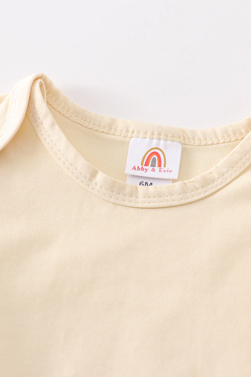 Beige blank basic t-shirt Adult Kids and baby bubble - Image 6