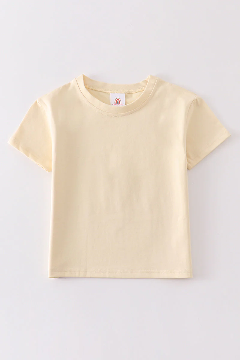 Beige blank basic t-shirt Adult Kids and baby bubble - Image 7