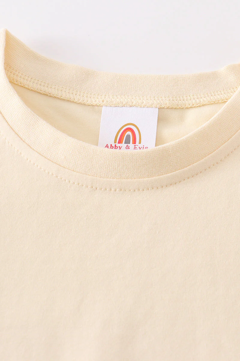 Beige blank basic t-shirt Adult Kids and baby bubble - Image 8