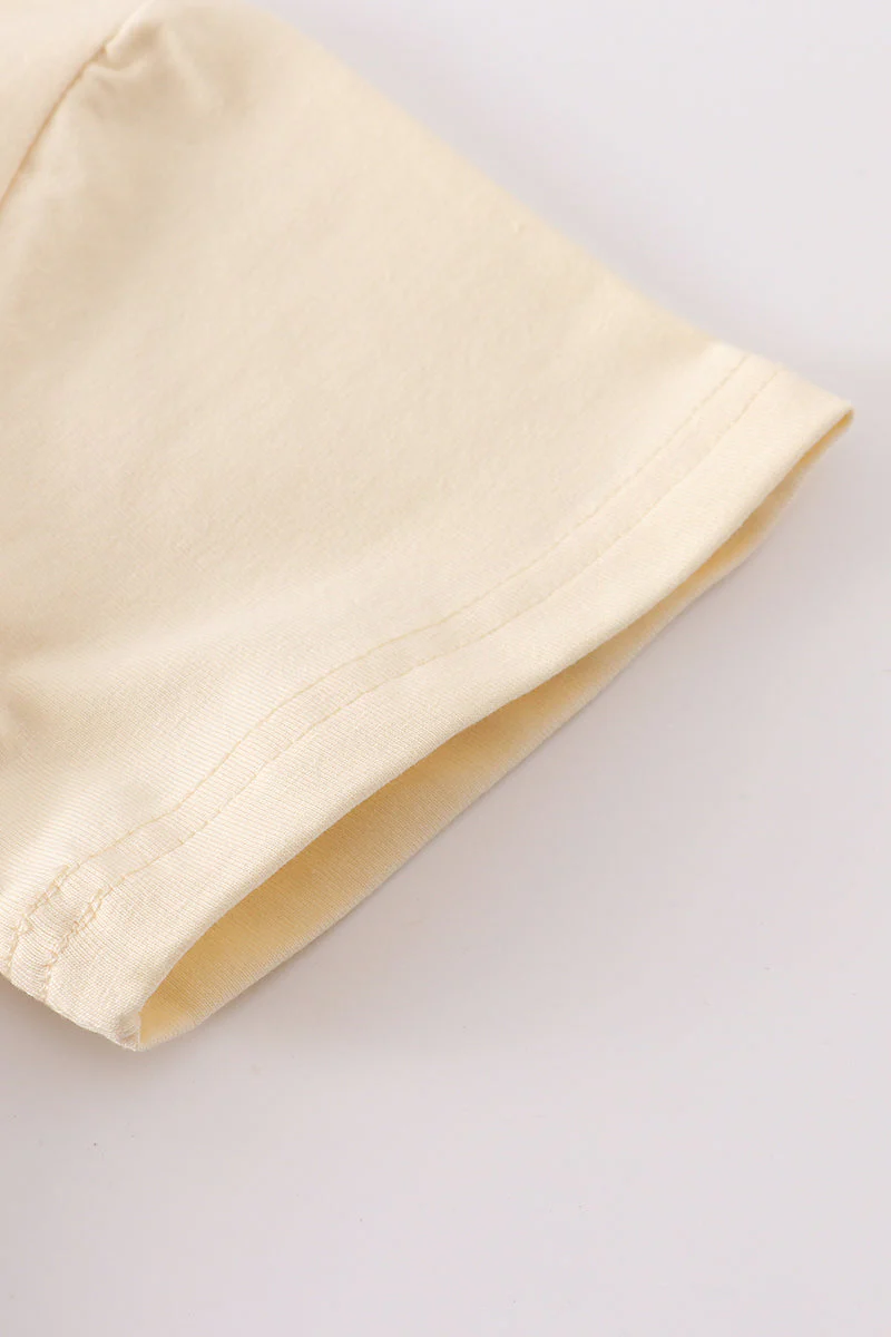 Beige blank basic t-shirt Adult Kids and baby bubble - Image 9