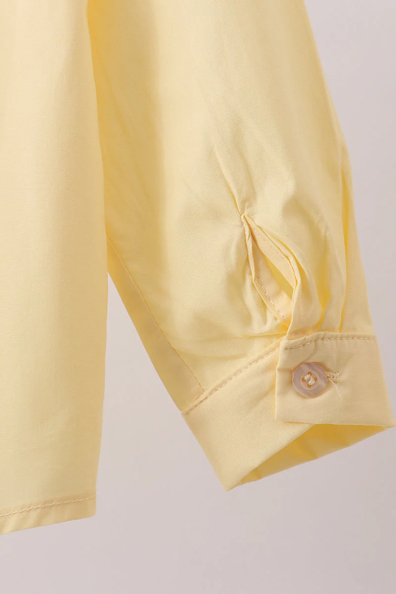 Beige bunny embroidery button down shirt - Image 5
