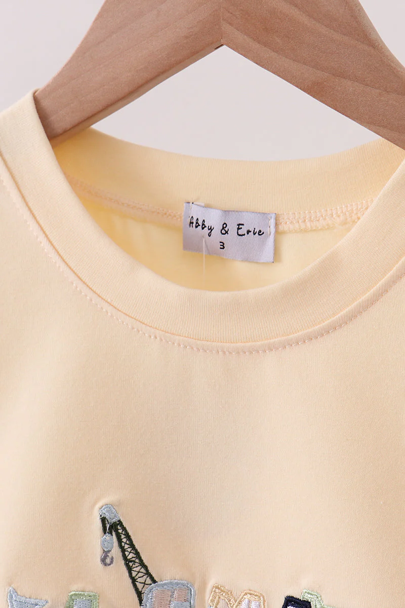 Beige construction embroidery top - Image 4