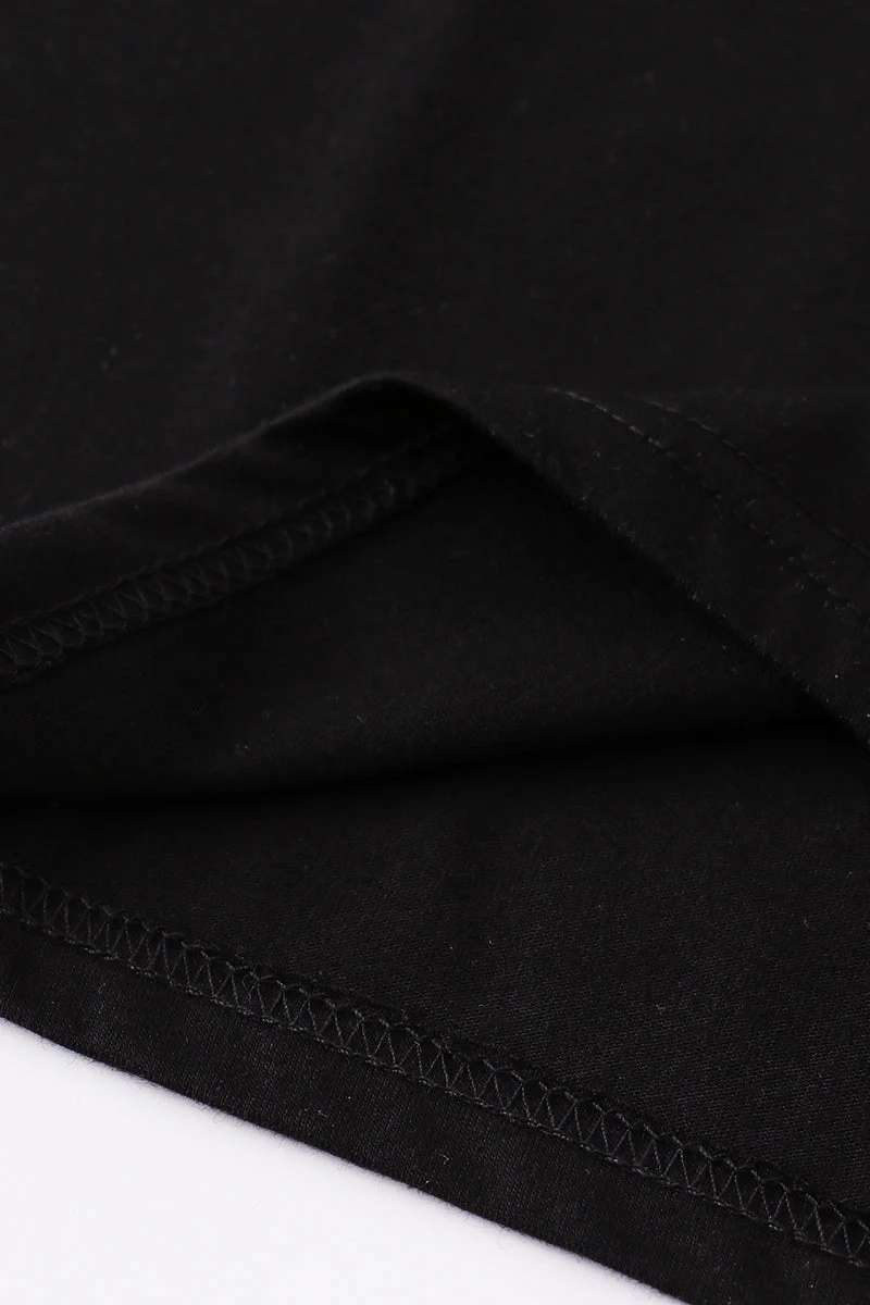 Premium Black basic T-shirt Kids and adult - Image 10