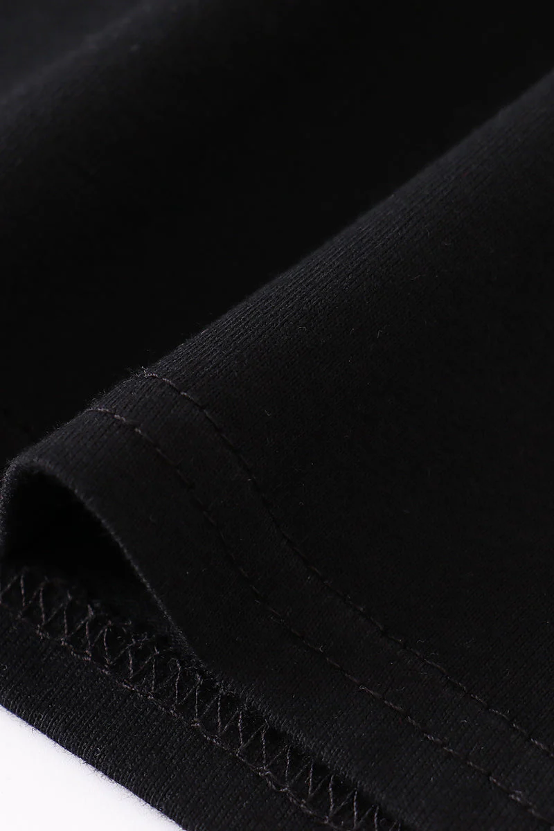 Premium Black basic T-shirt Kids and adult - Image 4