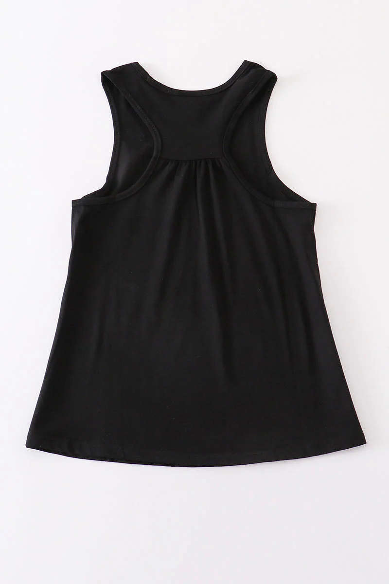 Black blank basic kids teens adult tank top - Image 9