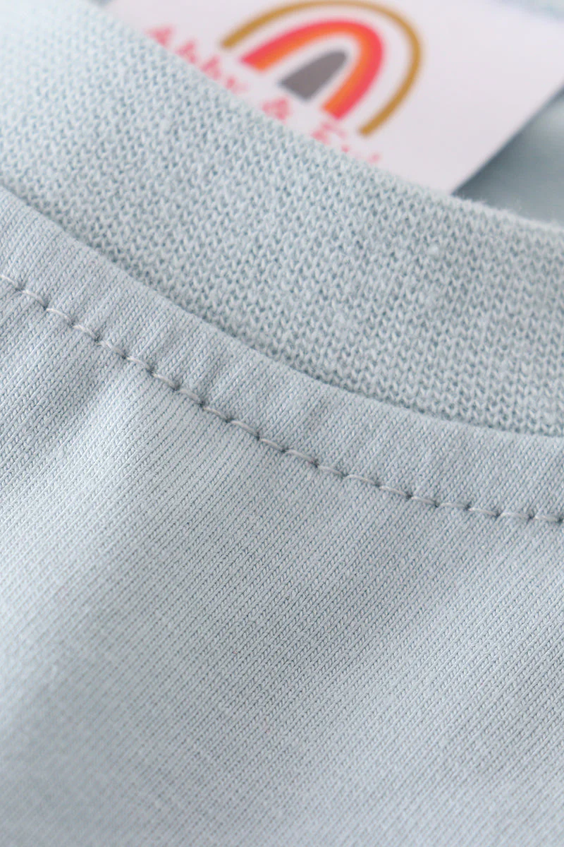 Blue blank basic t-shirt Adult Kids and baby bubble - Image 10