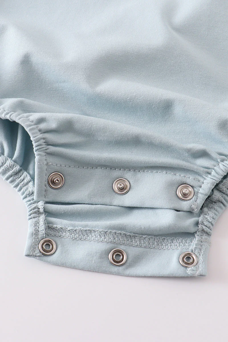 Blue blank basic t-shirt Adult Kids and baby bubble - Image 4