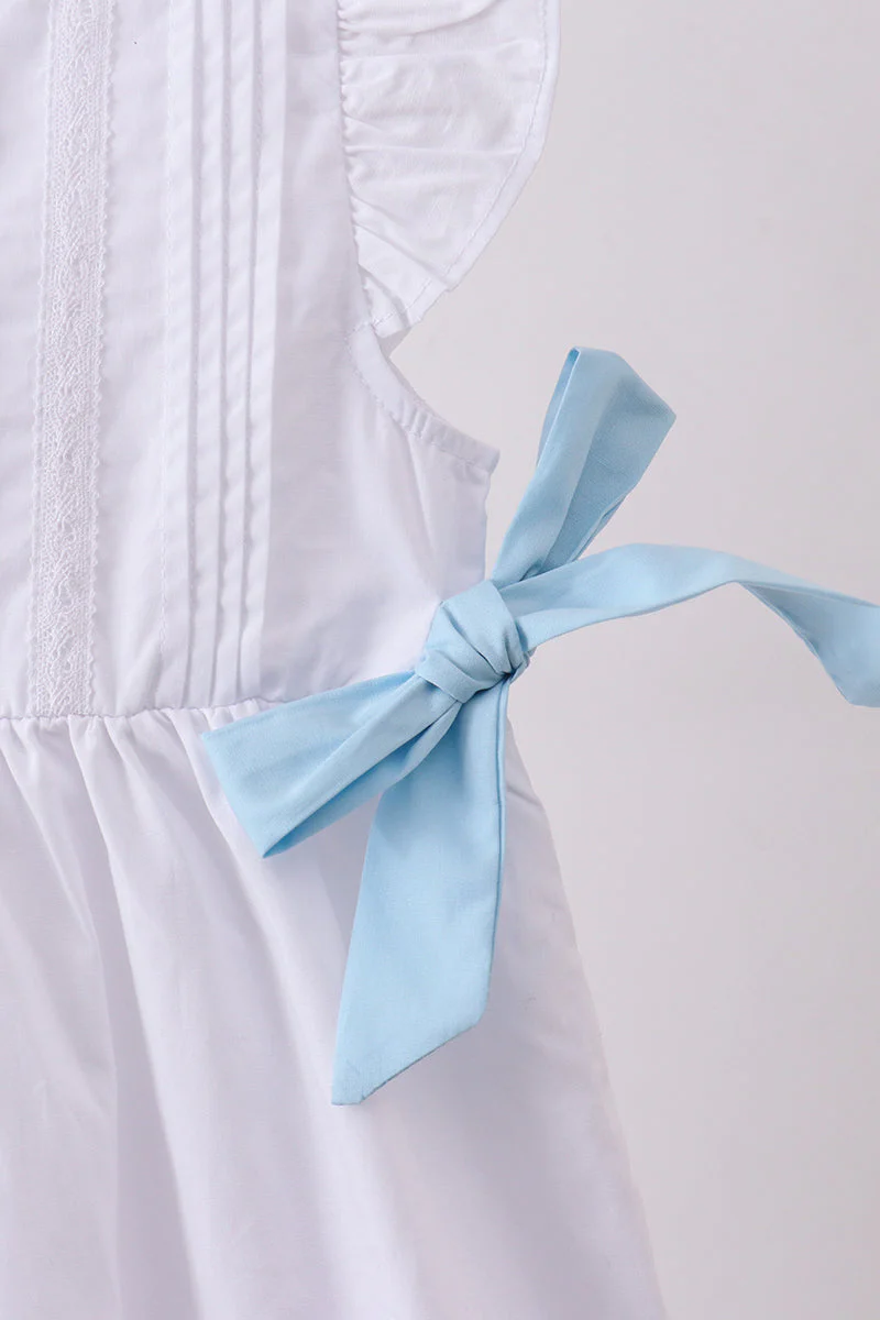 Blue bow ruffle dress - Image 4