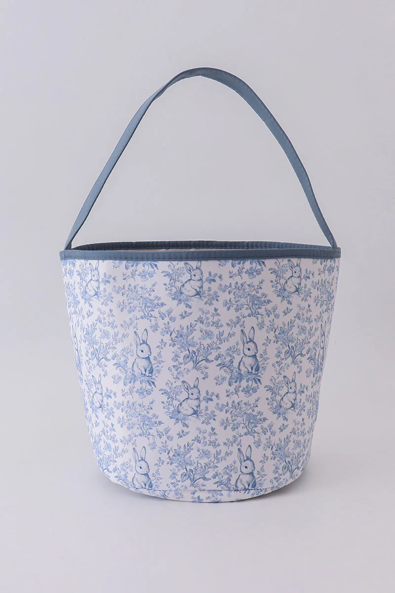 Blue bunny floral basket - Image 5