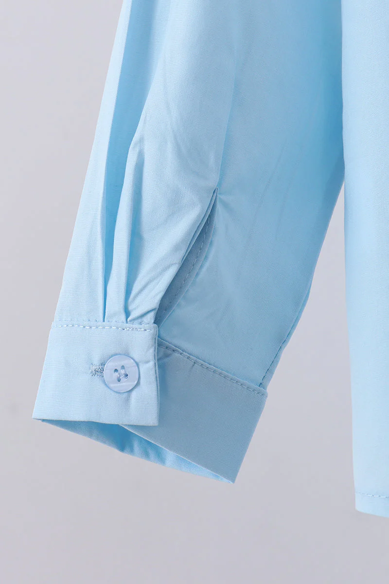 Blue button down shirt - Image 4
