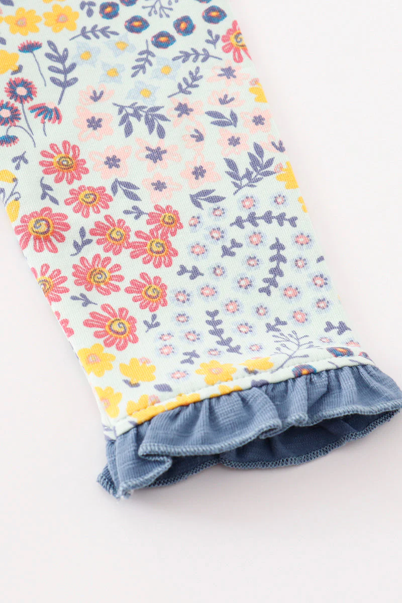 Platinum Blue floral print ruffle dress - Image 5