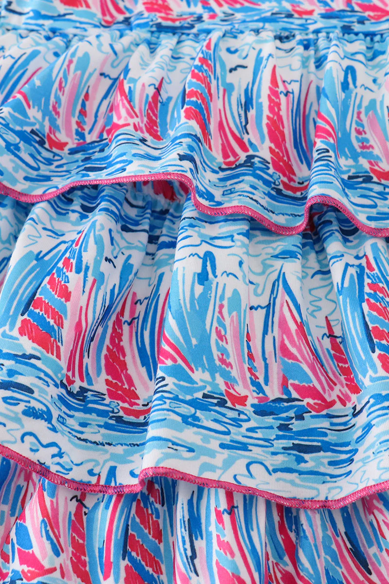 Blue sailboat serenade print mom&me dress - Image 8