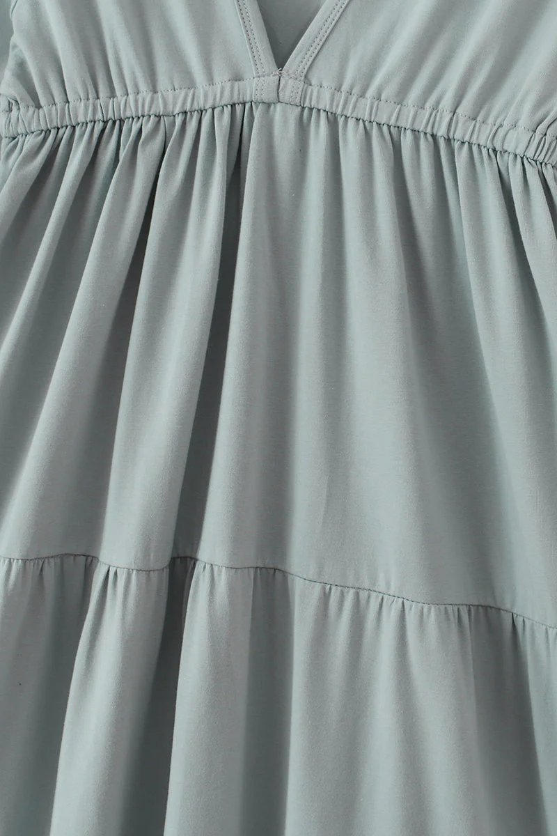 Blue tiered mom dress - Image 3