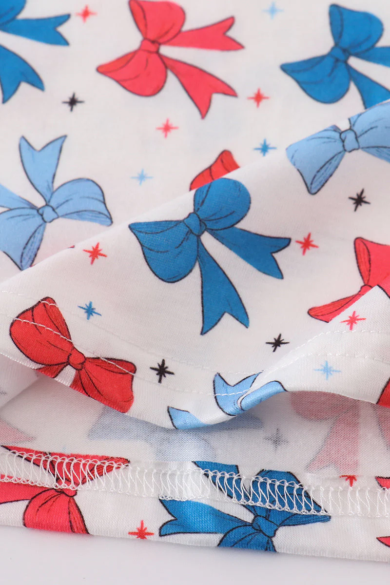 Bow applique print mom&me dress - Image 8