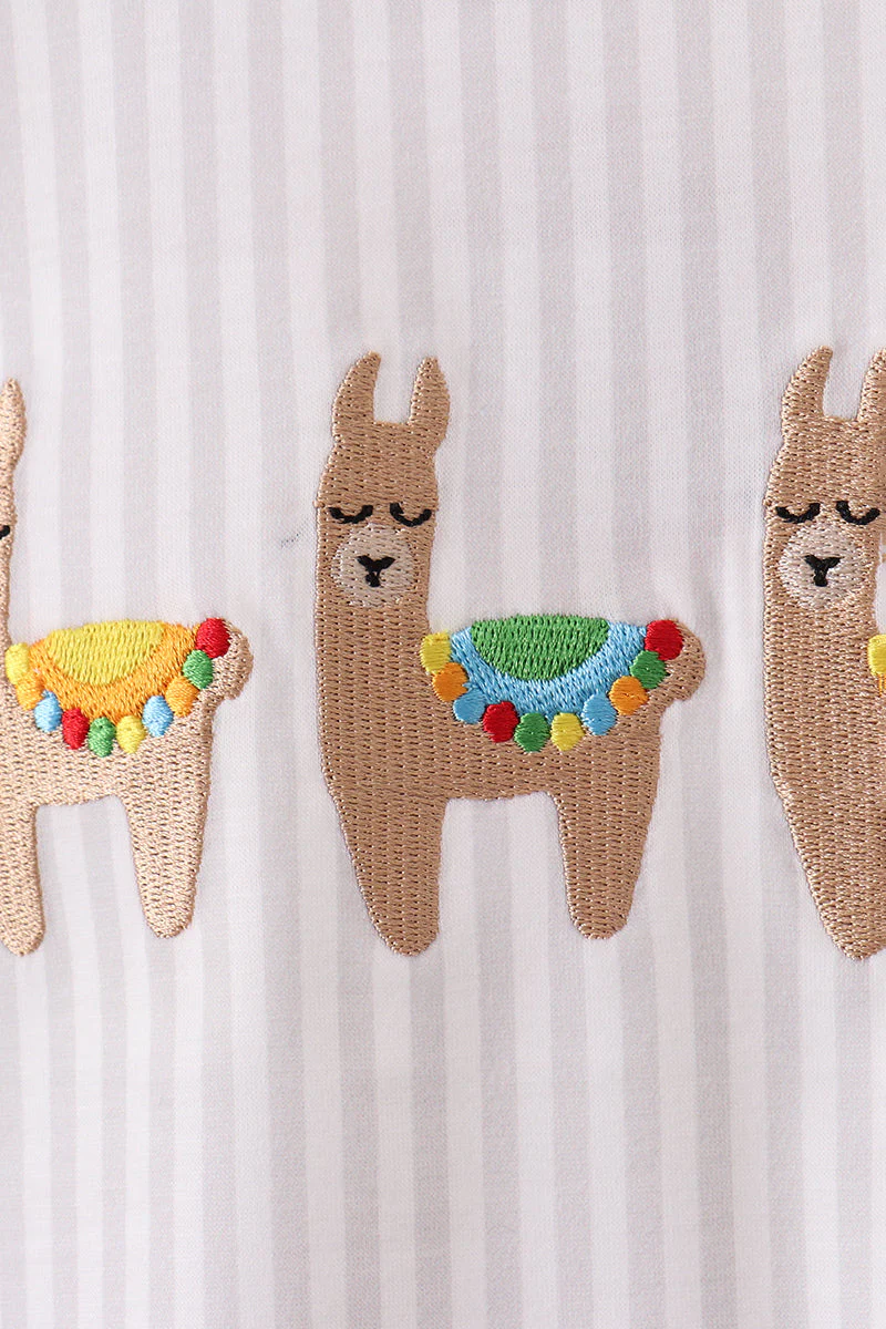 Brown alpaca embroidery top - Image 2