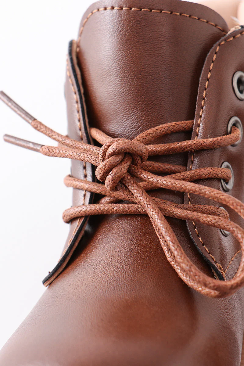 Brown lace up bootie - Image 4