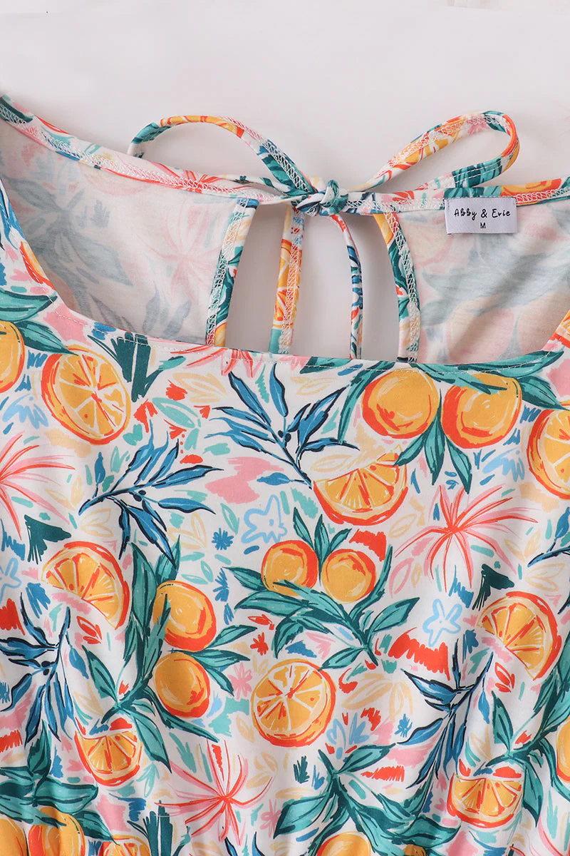 Citrus Bloom print mom dress - Image 2