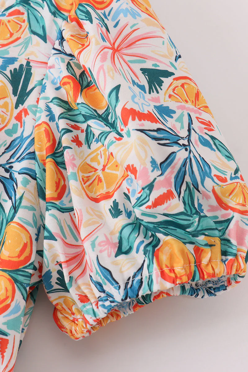 Citrus Bloom print mom dress - Image 3