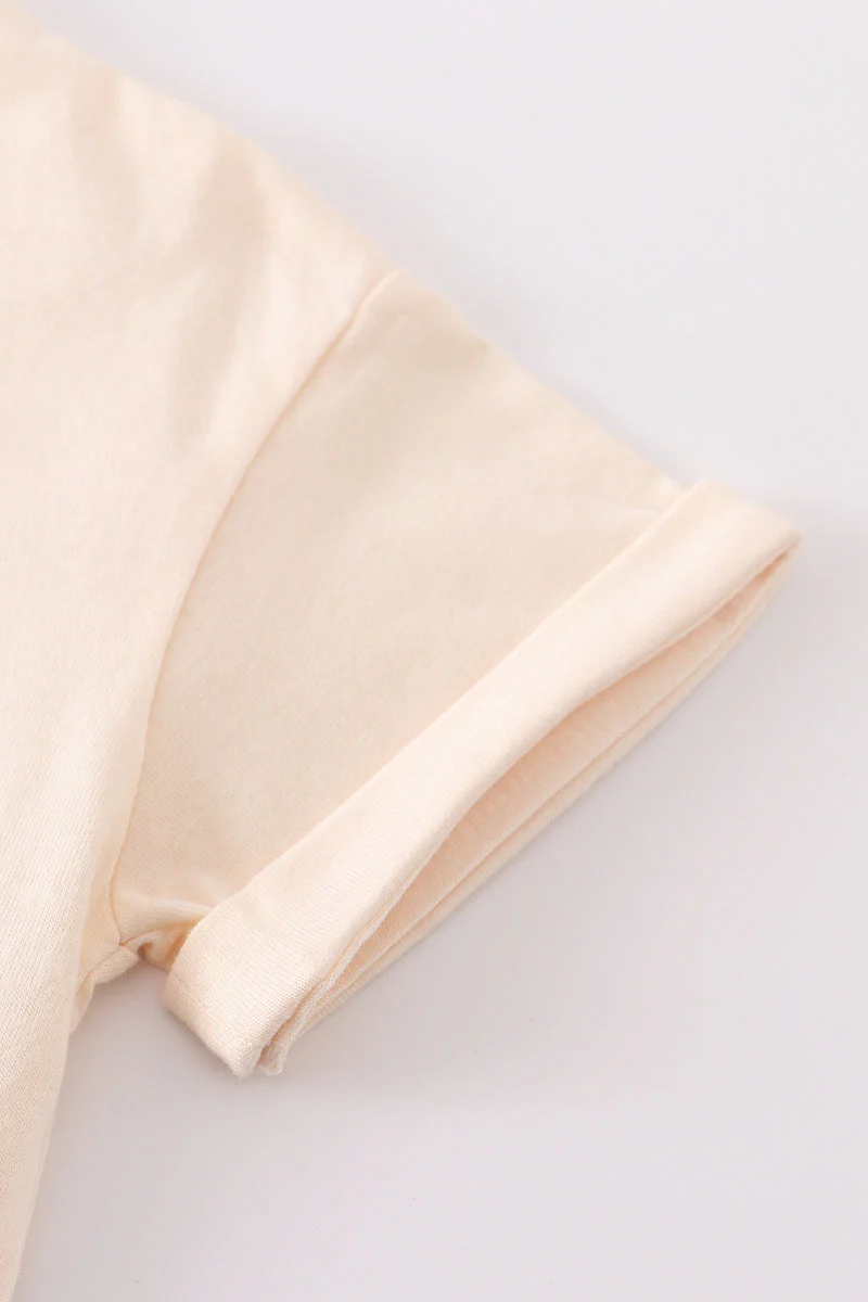 Premium Cream basic T-shirt - Image 3