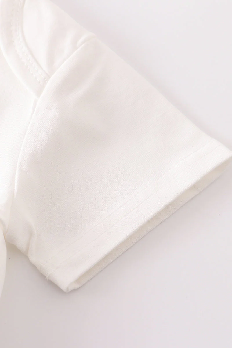 Cream blank basic t-shirt Adult Kids and baby bubble - Image 5