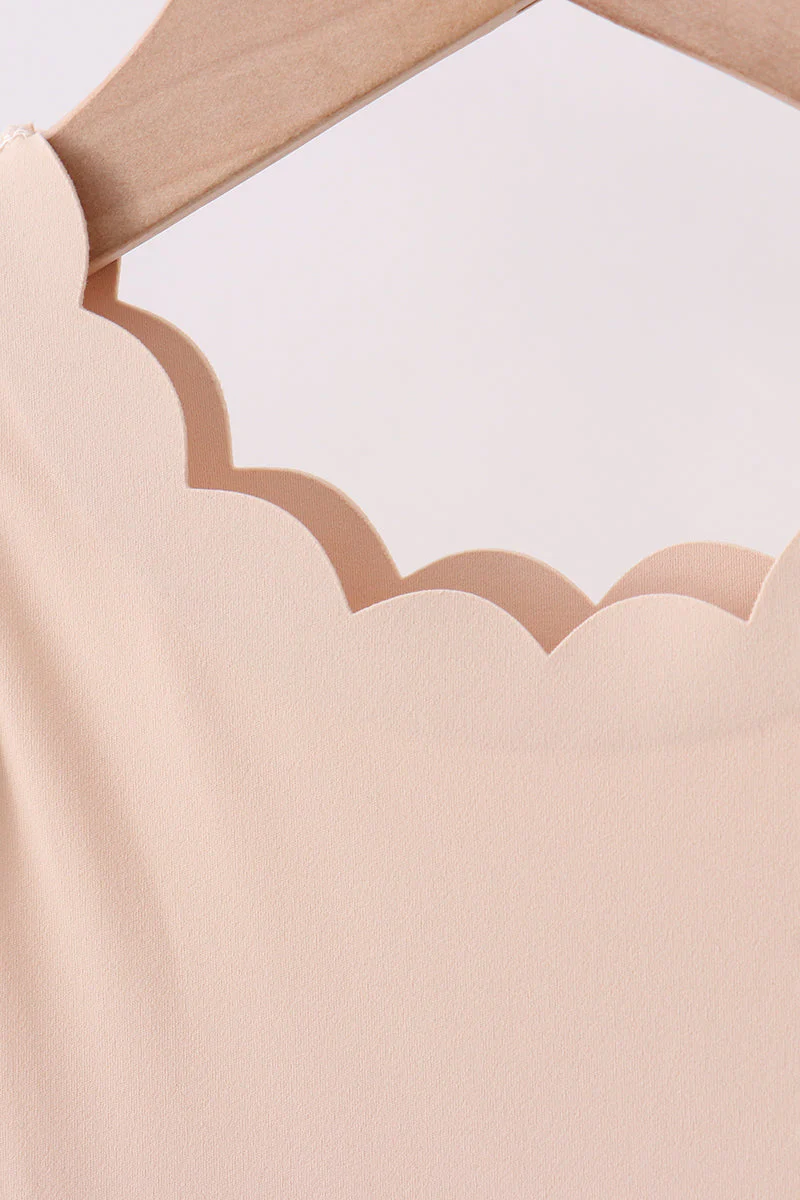 Cream scalloped active dress - Image 2