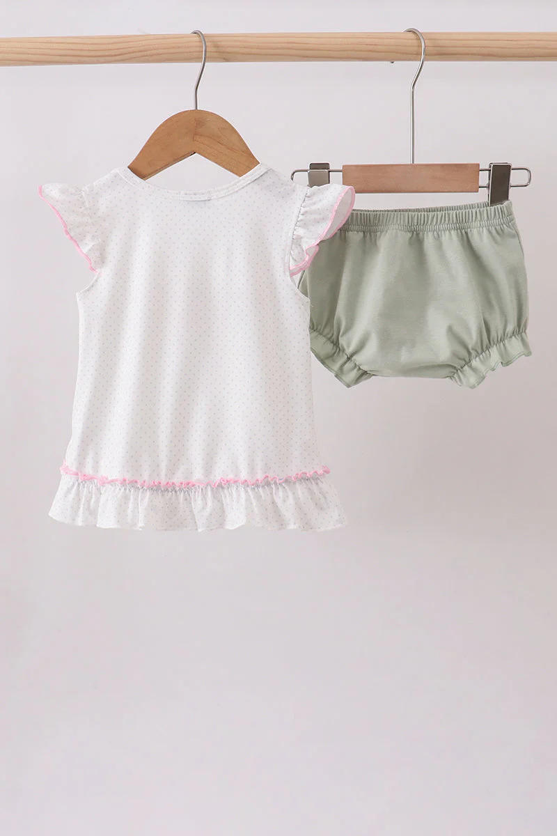 Dance angel embroidery ruffle bloomer set - Image 5