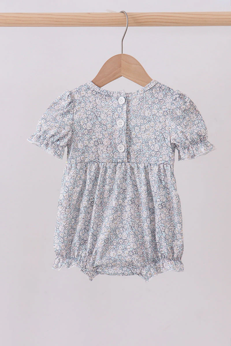 Floral bunny smocked bubble - Image 5