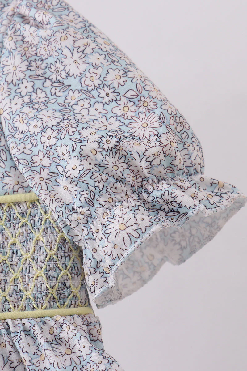 Floral bunny smocked dress - Image 4