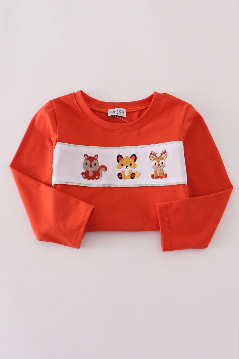 Fox embroidery gingham pants set - Image 6