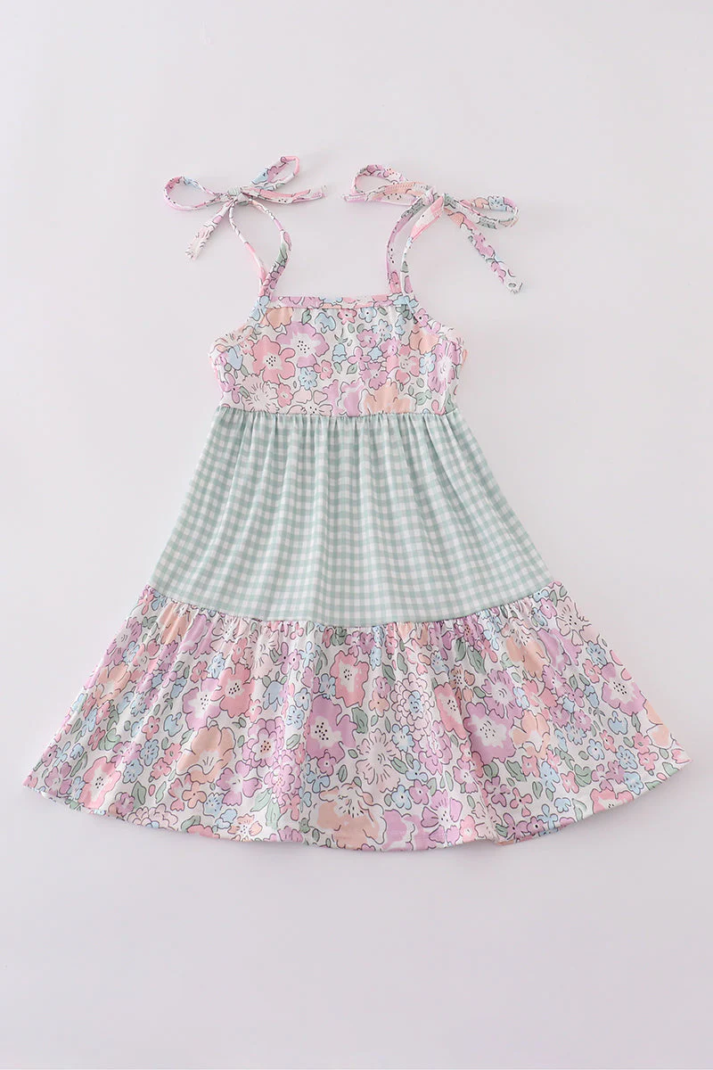 Garden gingham mom&me tiered dress - Image 8