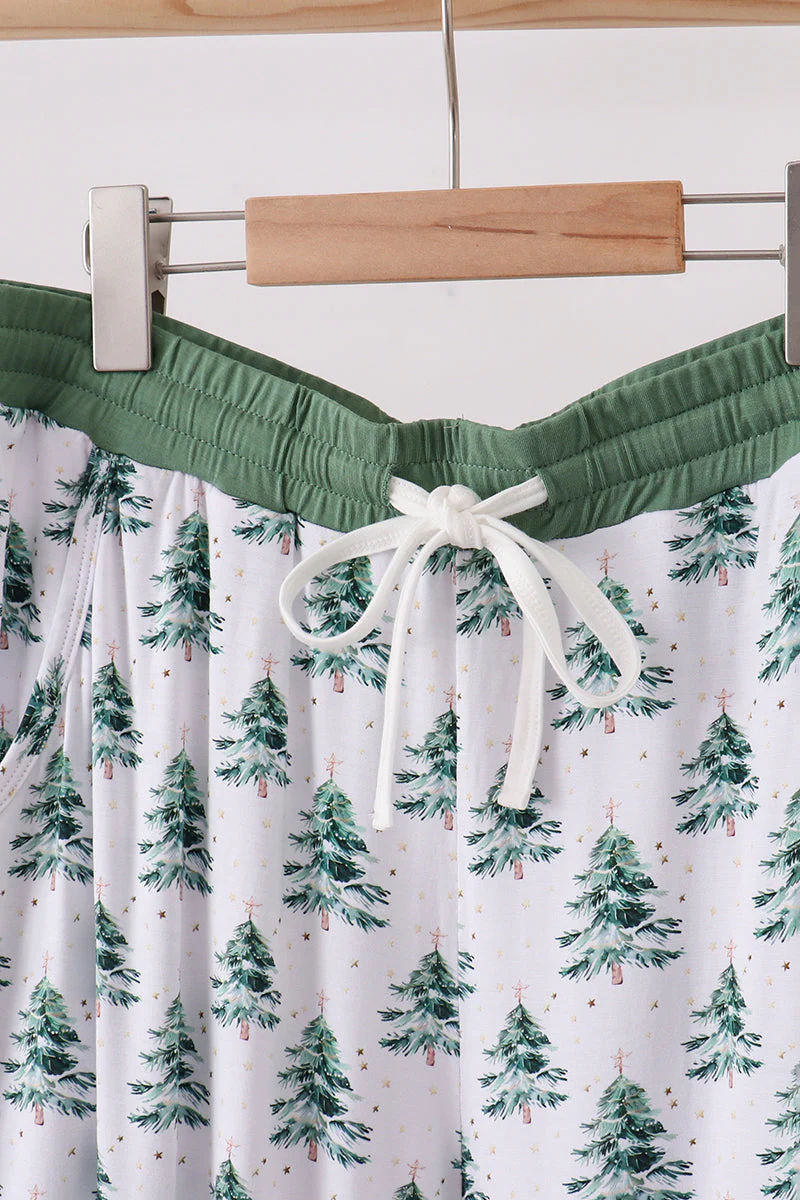 Green christmas tree bamboo mom&me pajama set - Image 5
