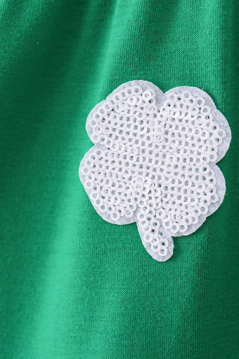 Green clover sequin ruffle tiered dress - Image 5