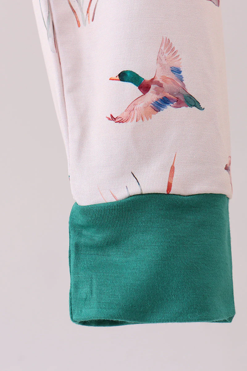 Green duck bamboo pajama set - Image 4