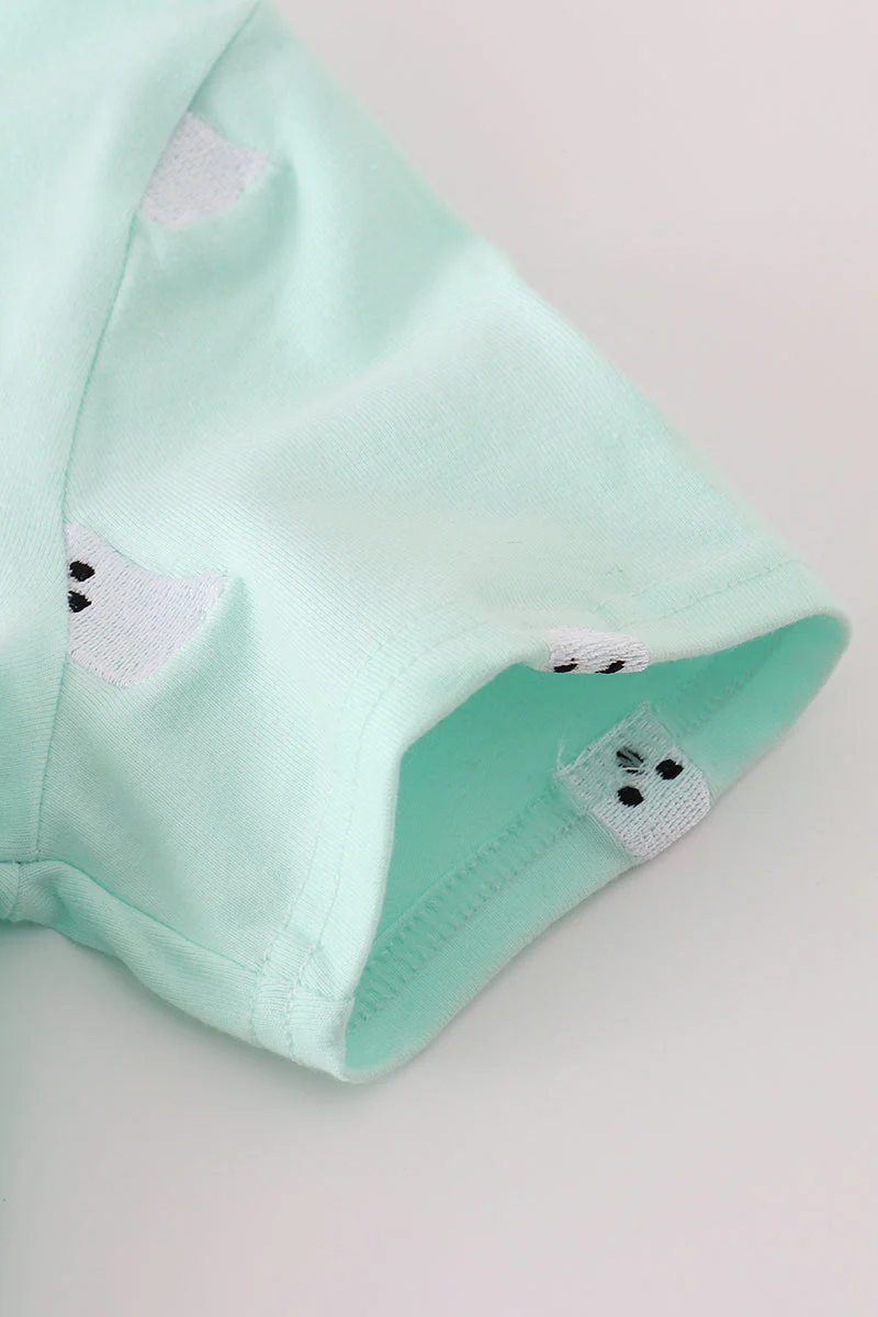 Green ghost embroidery top - Image 2