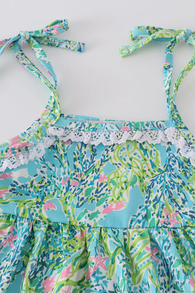 Green island garden bliss mom&me tiered dress - Image 5