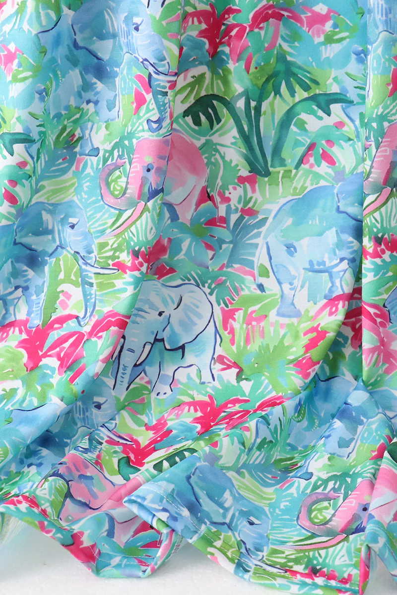 Green tropical garden dress - Image 3