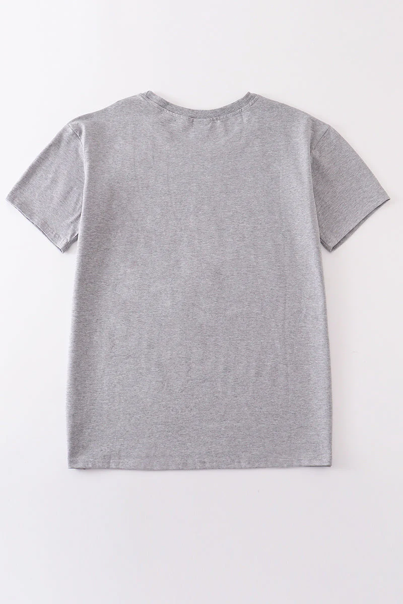Gray blank basic t-shirt Adult Kids and baby bubble - Image 15