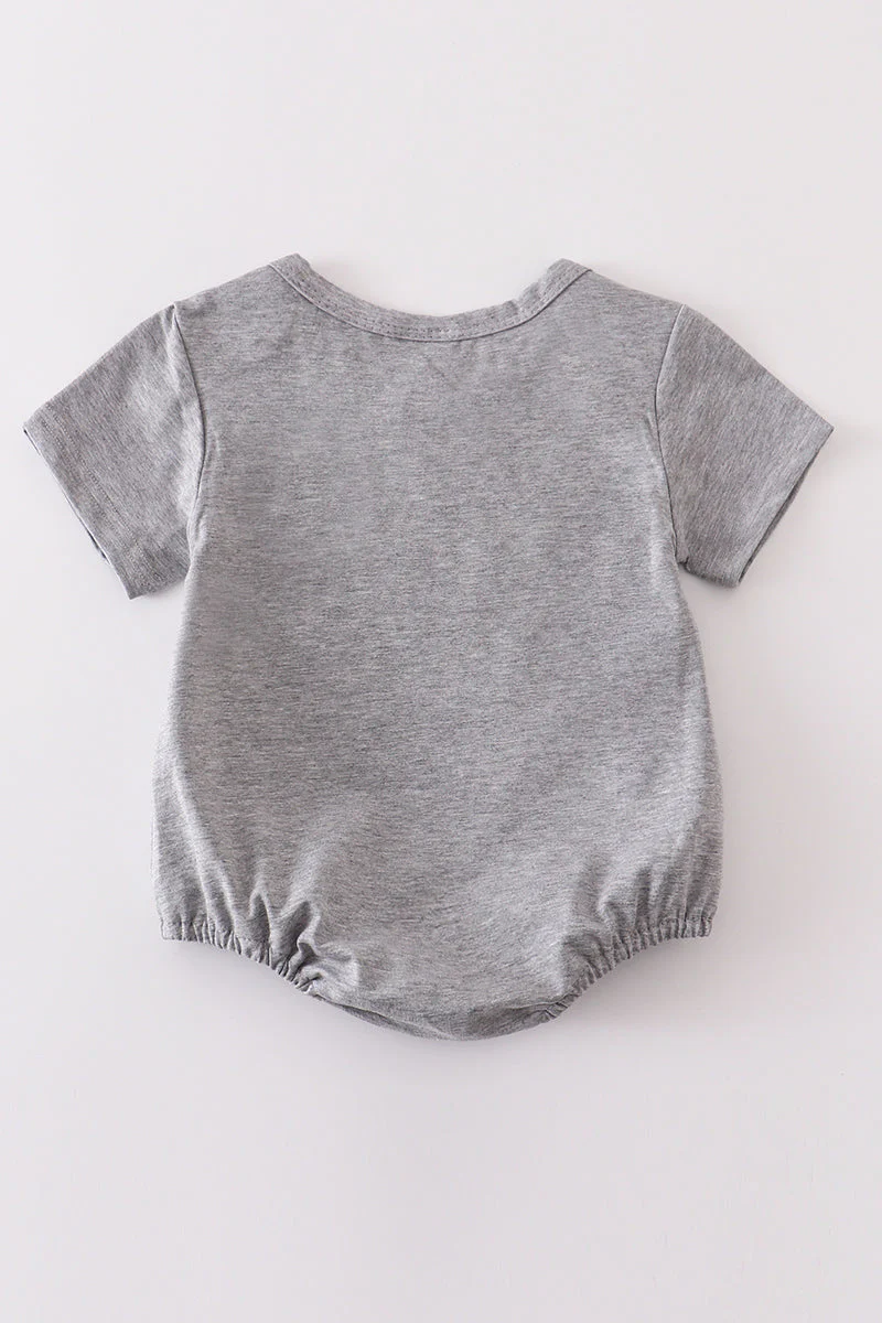 Gray blank basic t-shirt Adult Kids and baby bubble - Image 3
