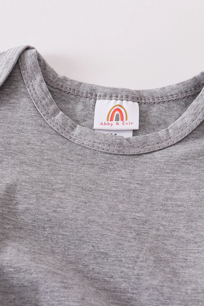 Gray blank basic t-shirt Adult Kids and baby bubble - Image 5
