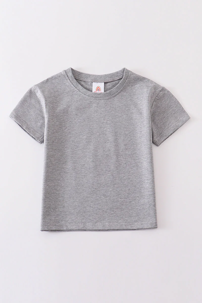 Gray blank basic t-shirt Adult Kids and baby bubble - Image 7