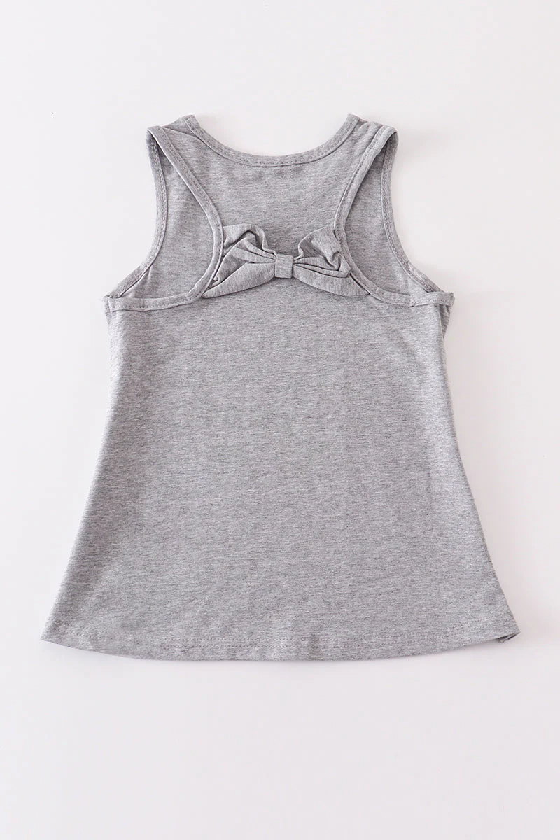 Heather grey blank basic kids teens adult tank top - Image 4