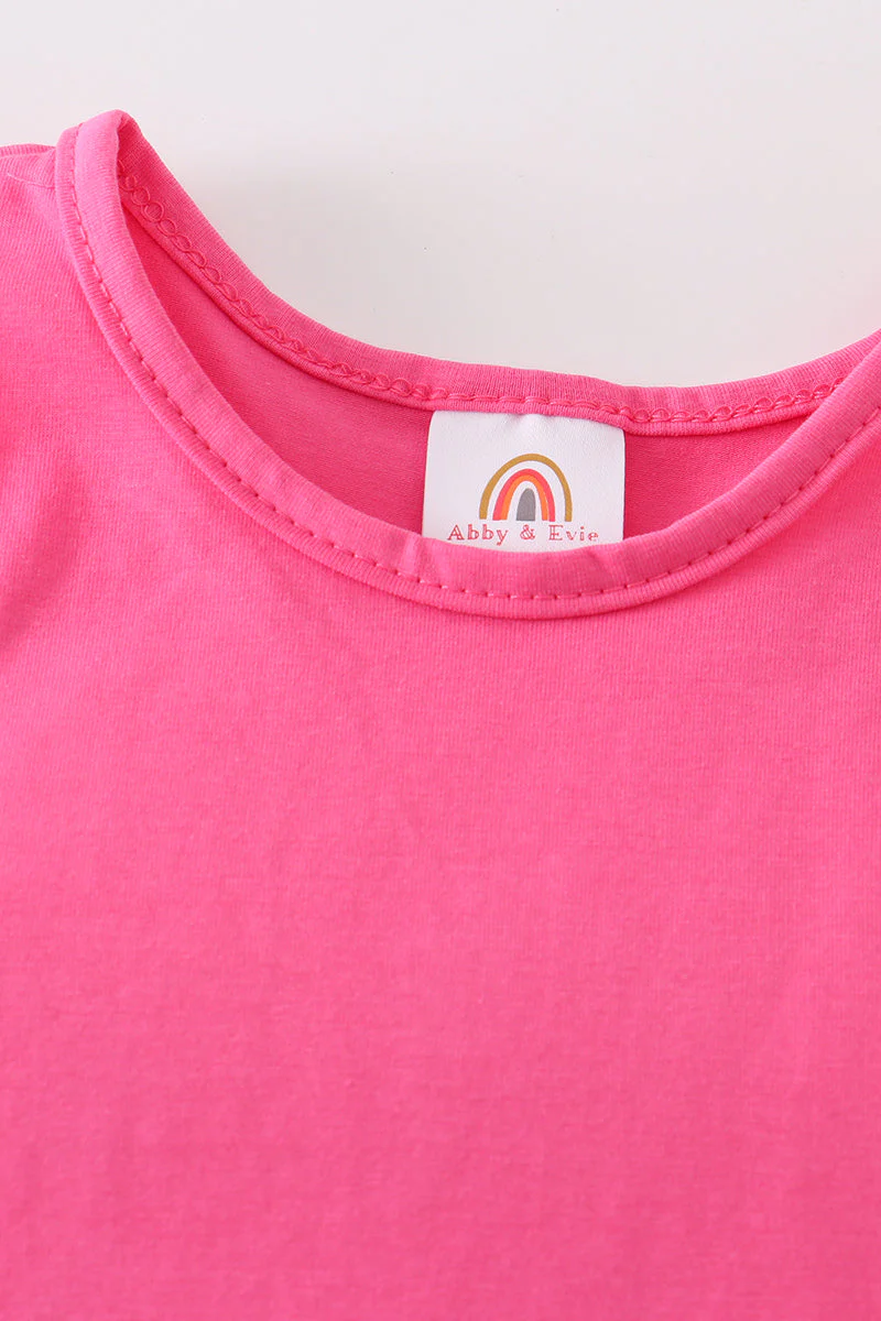 Hot pink blank basic kids teens adult tank top - Image 3
