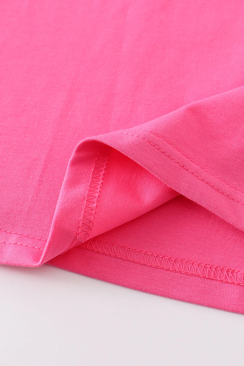 Hot pink blank basic kids teens adult tank top - Image 8