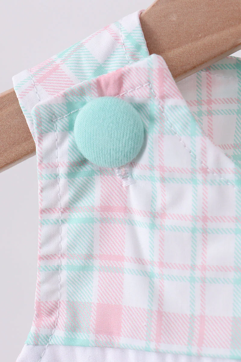 I love dad embroidery plaid bubble - Image 4