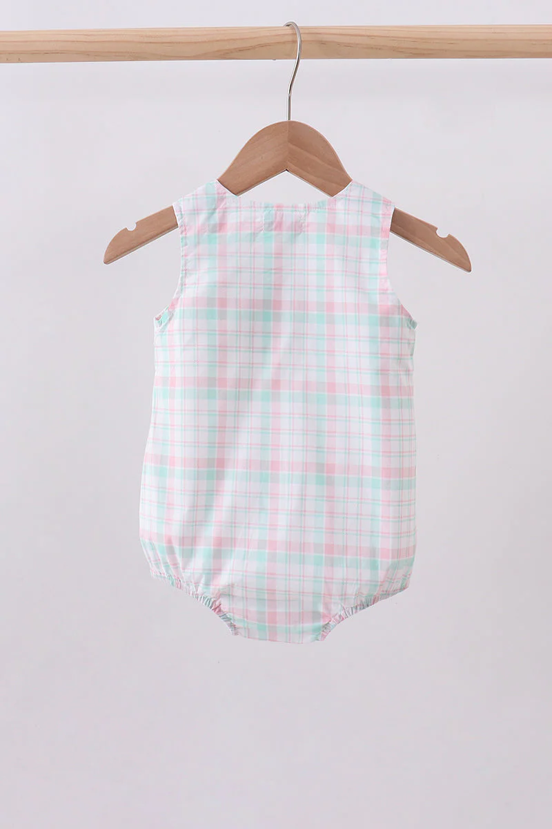 I love dad embroidery plaid bubble - Image 5