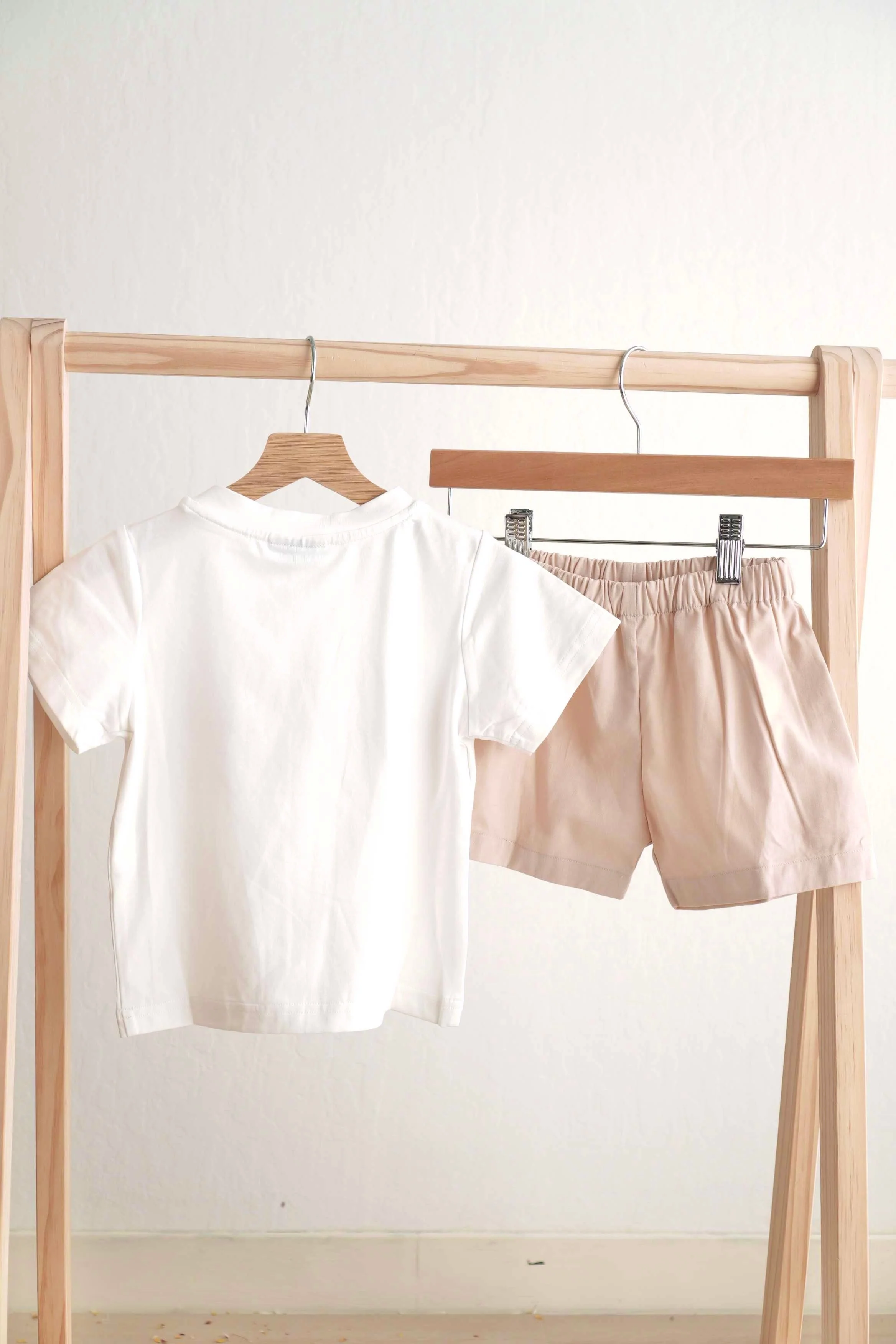 Khaki he is risen hand-smocked boy set - Image 3