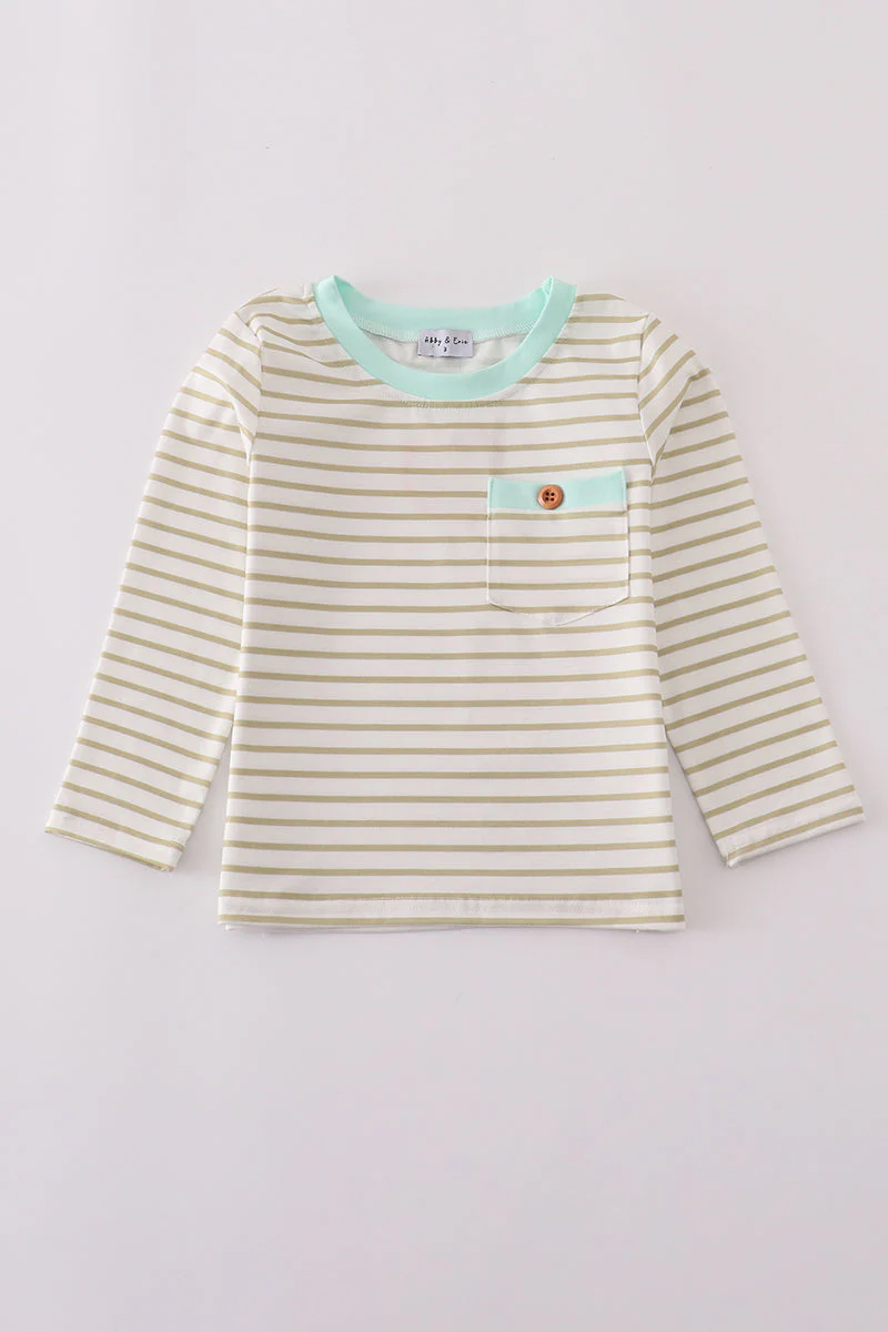 Khaki stripe top