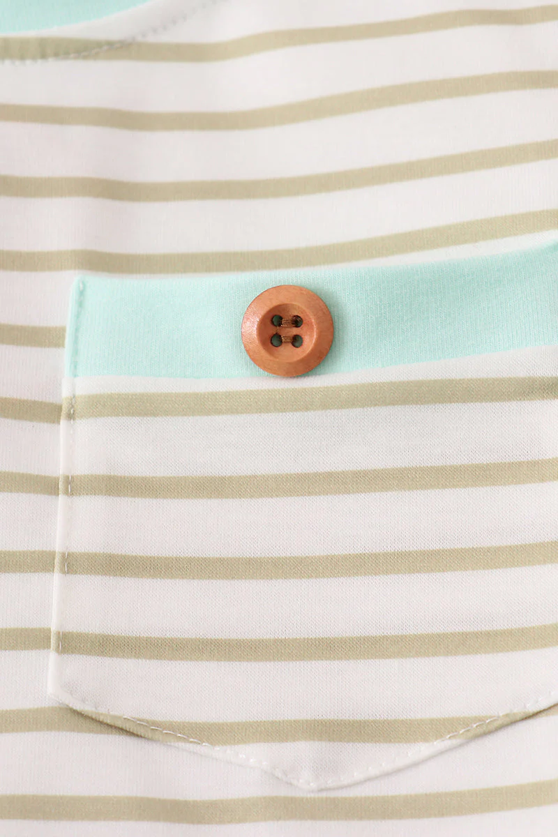 Khaki stripe top - Image 2
